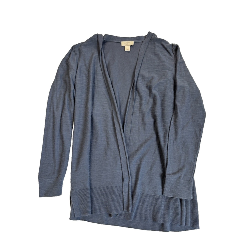 Loft Women's L Blue Lightweight Cardigan Wrap Essential Everyday BOHO‎ Capsule